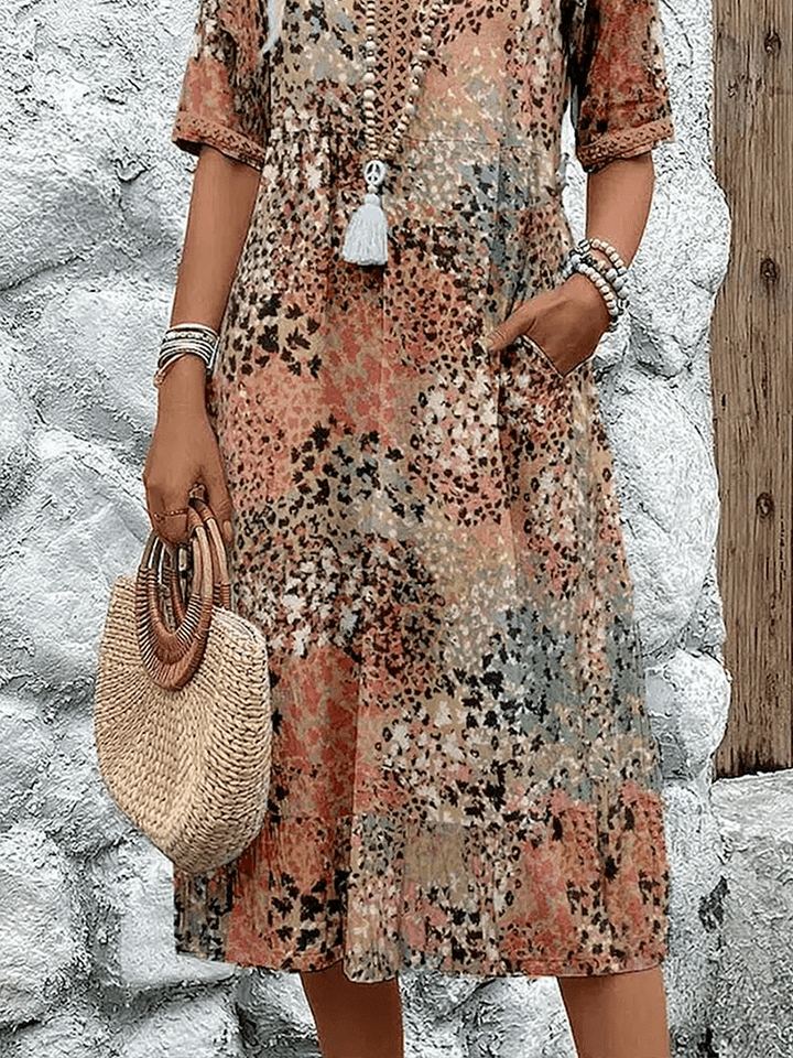 Florence | Vibrant Printed Midi Dress