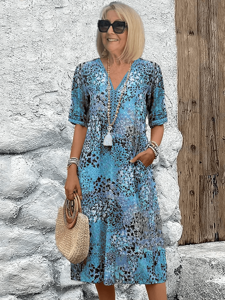 Florence | Vibrant Printed Midi Dress