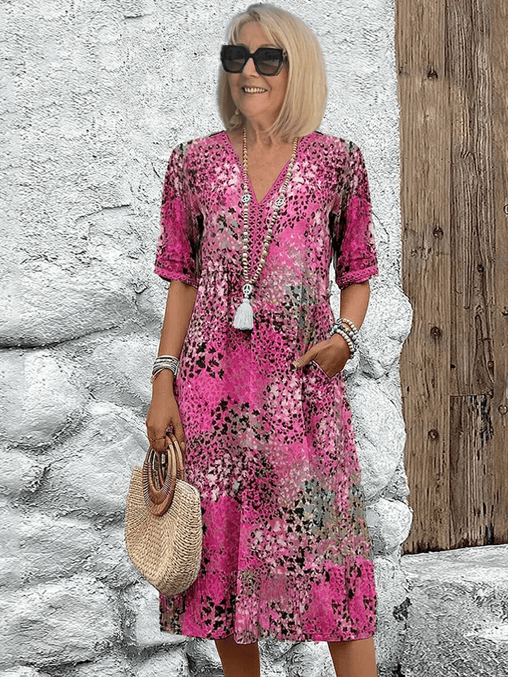 Florence | Vibrant Printed Midi Dress