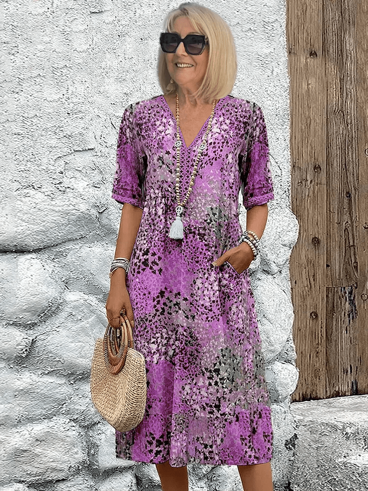 Florence | Vibrant Printed Midi Dress