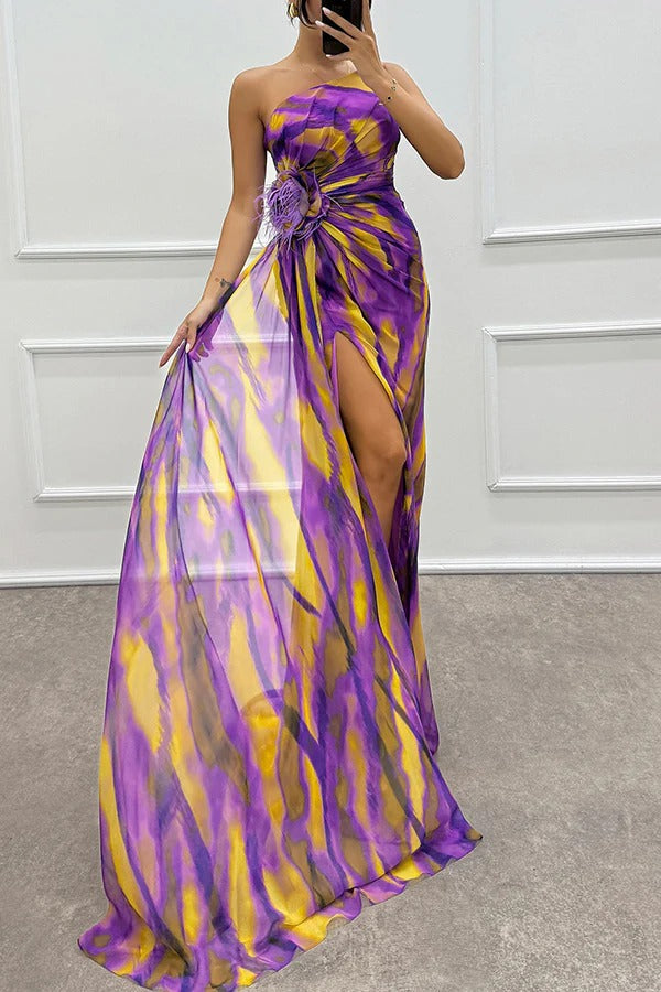 Averie | Strapless Draped Evening Gown