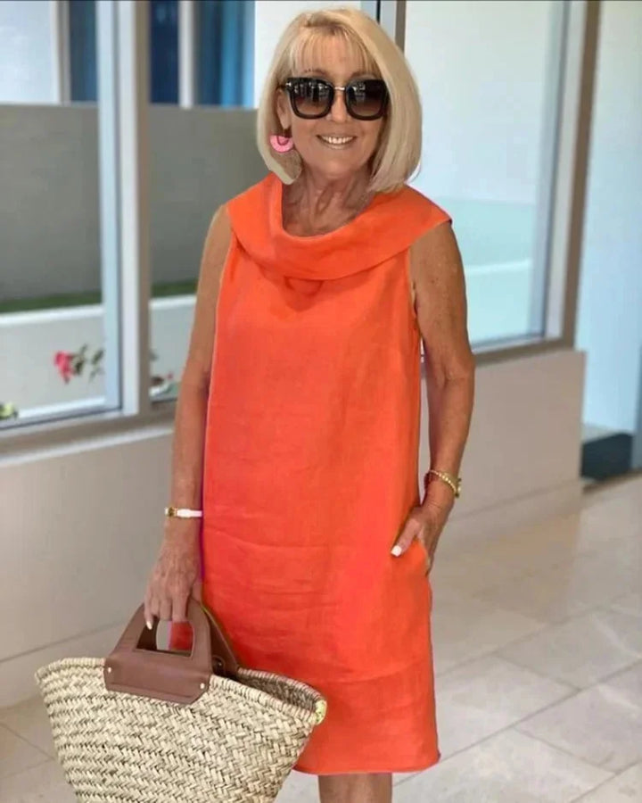 Vivienne | Elegant Cowl-Neck Summer Dress