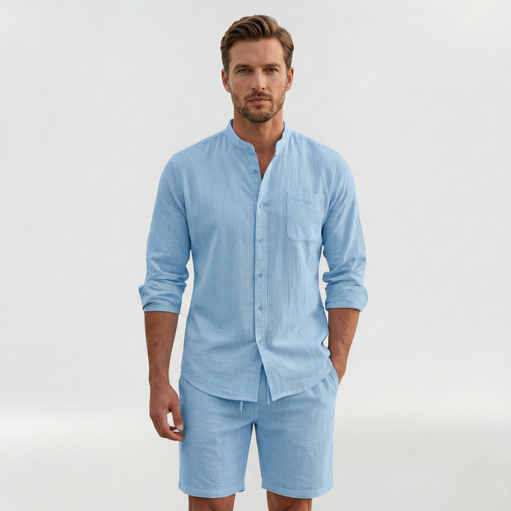 Julian | Men’s Relaxed-Fit Long-Sleeve Resort Co-Ord Set