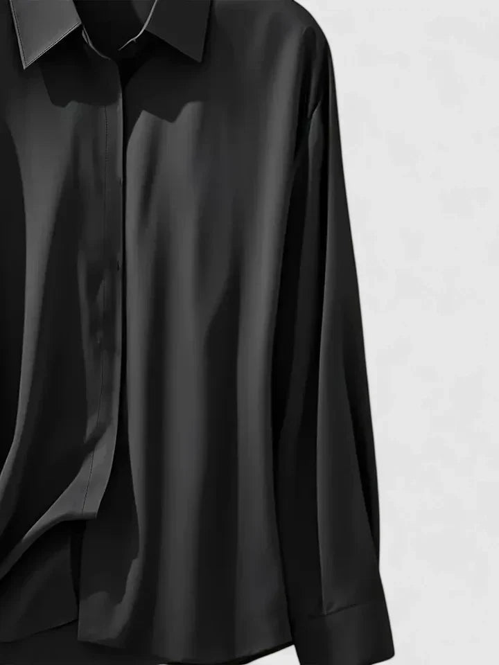 Bianca | Women’s Concealed Placket Fluid Button-Down Blouse