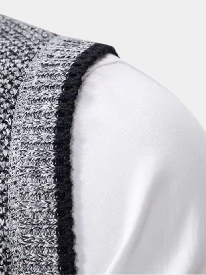Textured Zip-Up Knit Vest