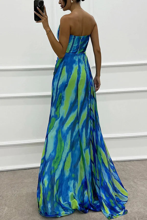 Averie | Strapless Draped Evening Gown