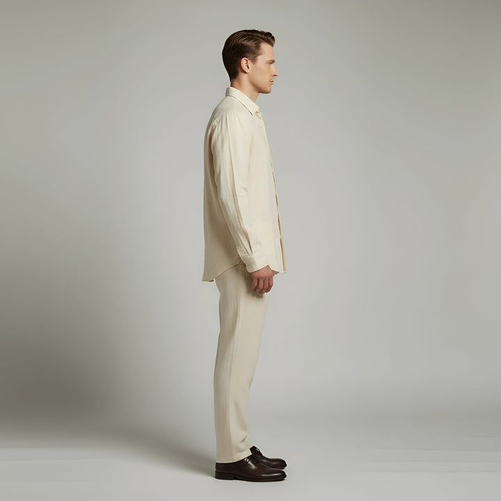Lorenzo | Men’s Natural Linen Smart-Casual Trouser Co-Ord Set