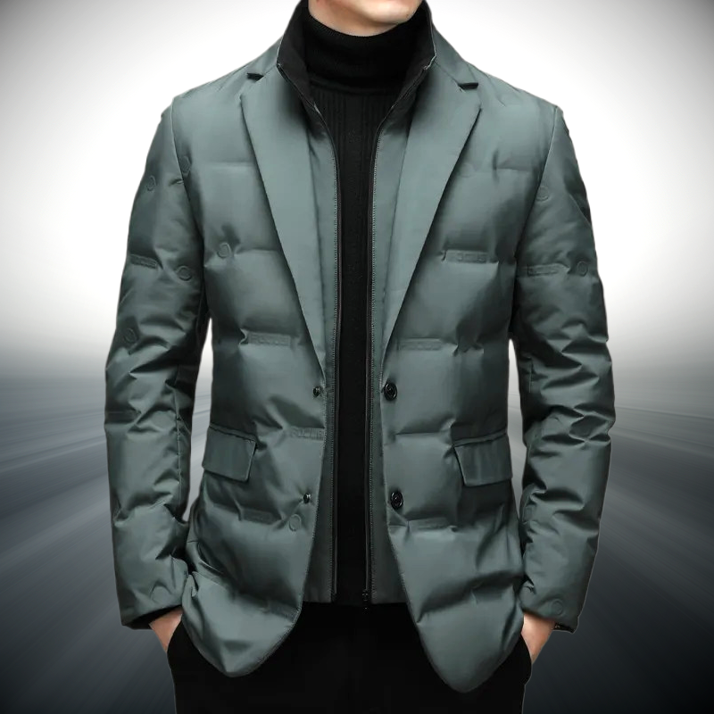 Men’s Quilted Tailored Blazer Jacket
