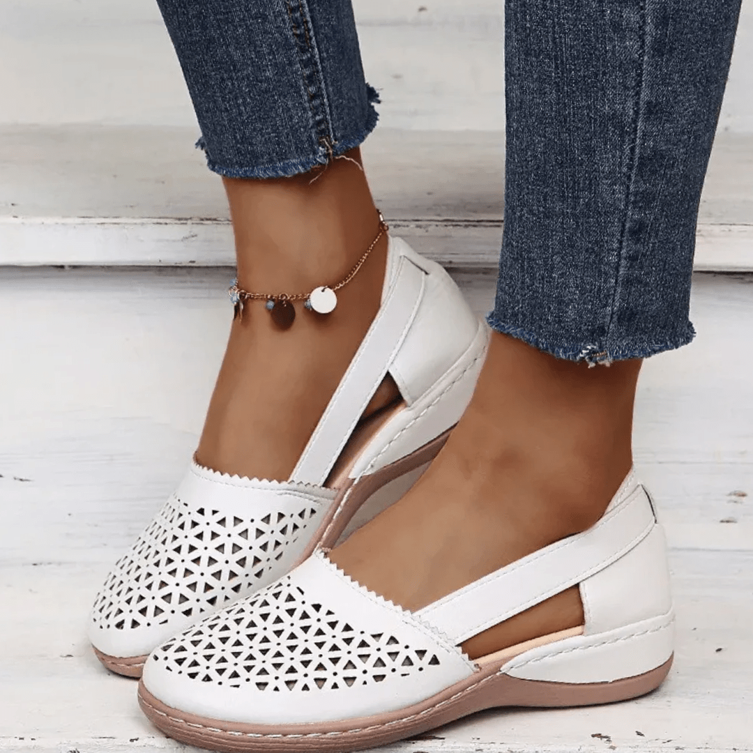 Gracie | Perforated Slip-On Flats