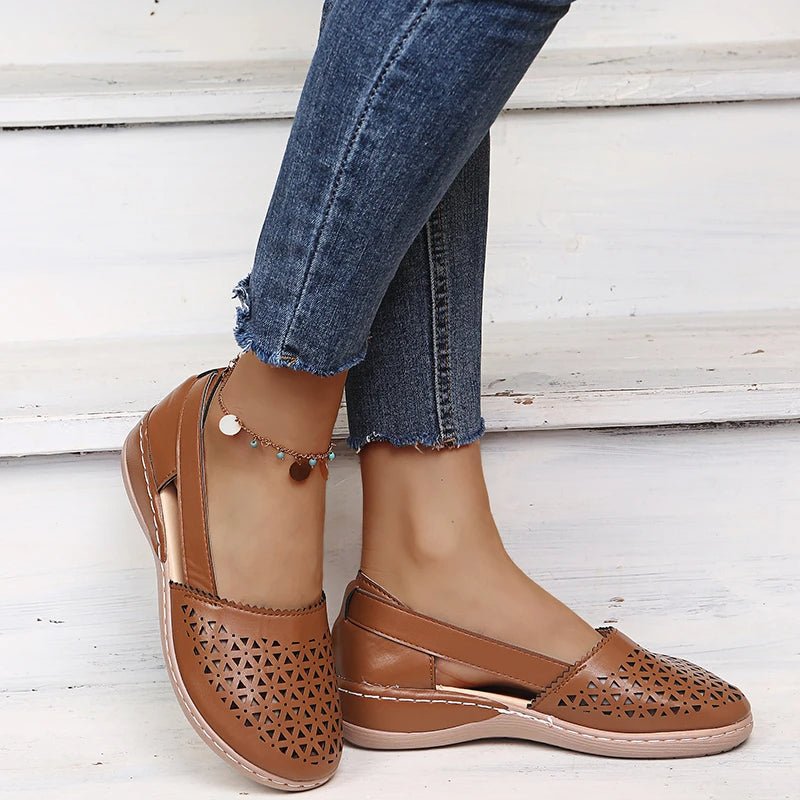 Gracie | Perforated Slip-On Flats