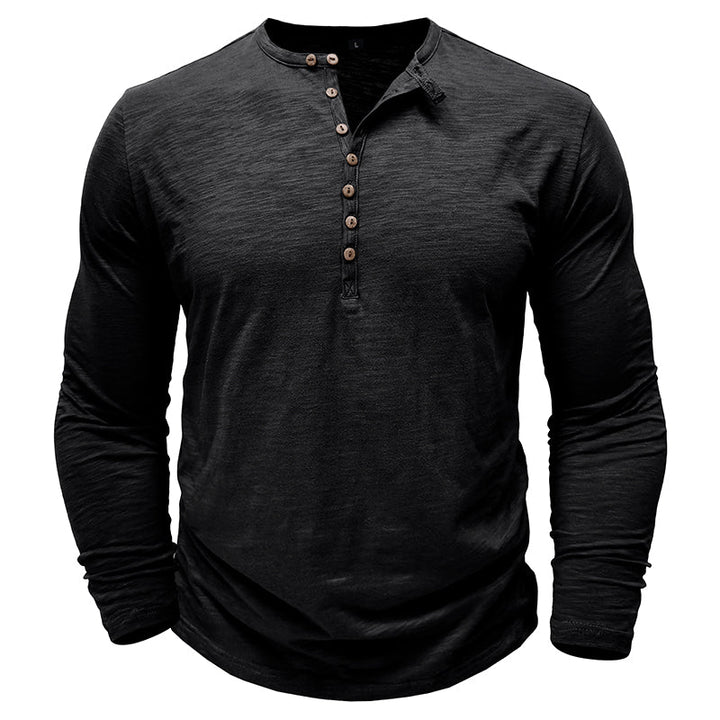 Rowan | Men’s Long-Sleeve Cotton-Blend Henley Shirt