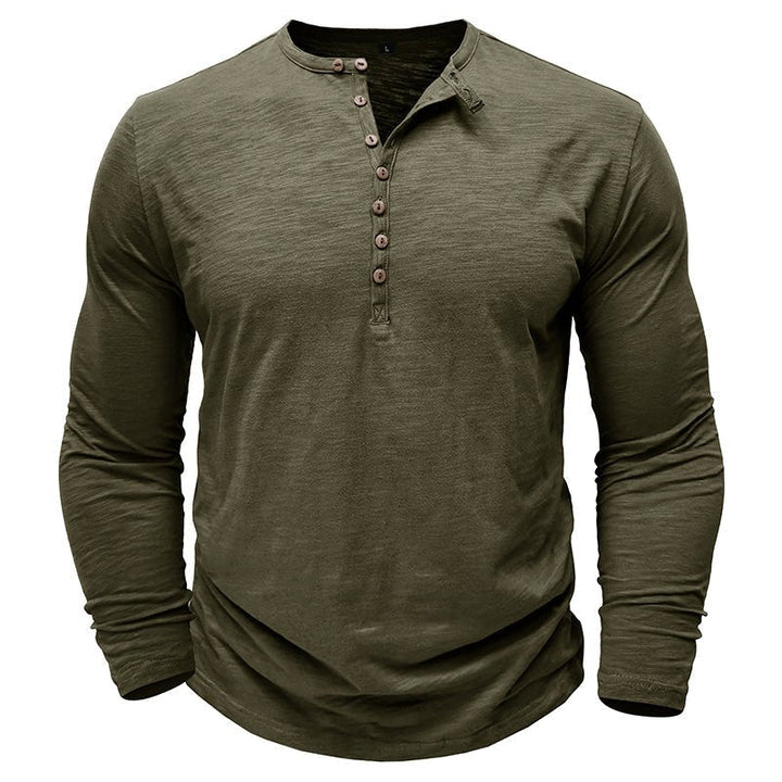 Rowan | Men’s Long-Sleeve Cotton-Blend Henley Shirt