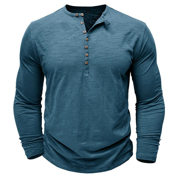 Rowan | Men’s Long-Sleeve Cotton-Blend Henley Shirt