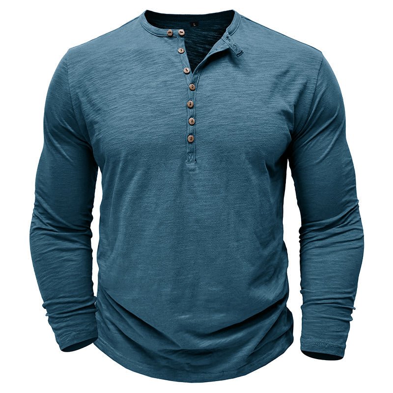 Rowan | Men’s Long-Sleeve Cotton-Blend Henley Shirt