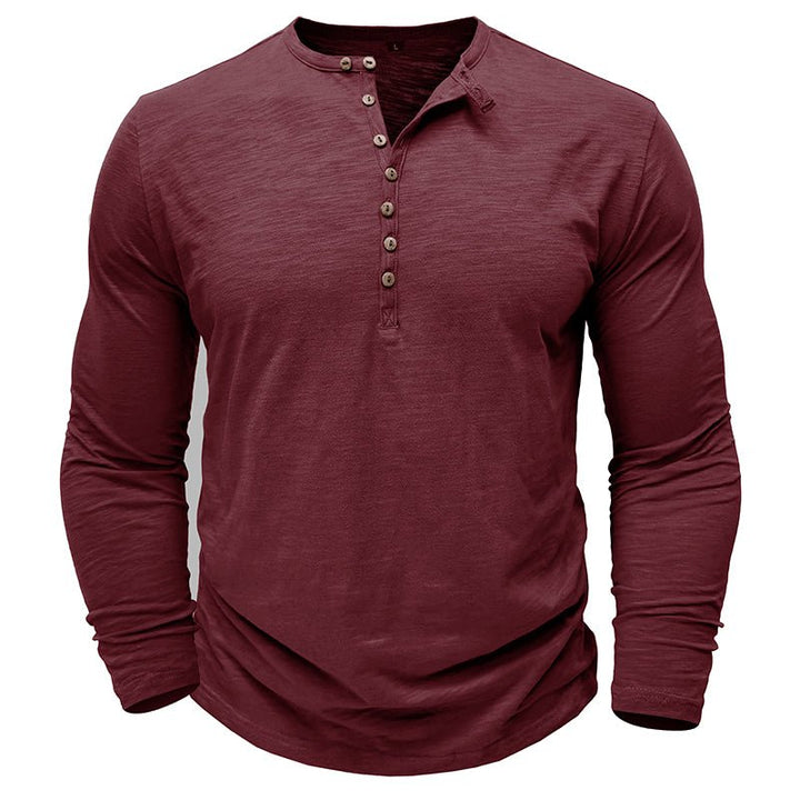 Rowan | Men’s Long-Sleeve Cotton-Blend Henley Shirt
