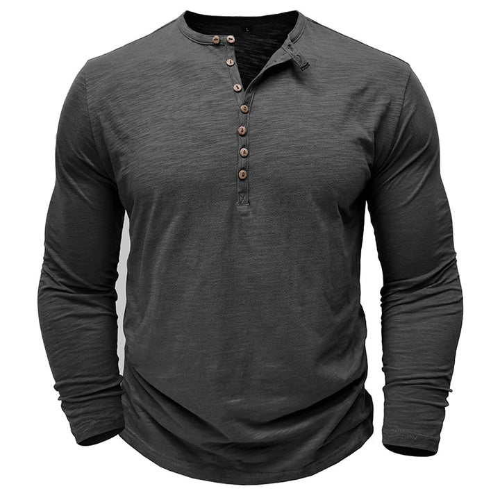 Rowan | Men’s Long-Sleeve Cotton-Blend Henley Shirt