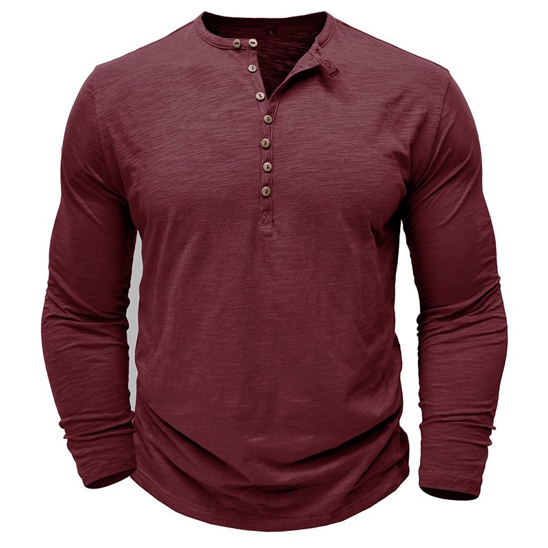 Rowan | Men’s Long-Sleeve Cotton-Blend Henley Shirt
