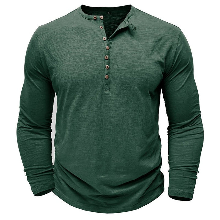Rowan | Men’s Long-Sleeve Cotton-Blend Henley Shirt