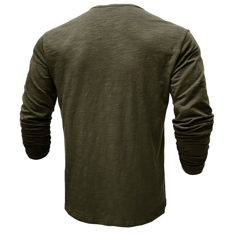 Rowan | Men’s Long-Sleeve Cotton-Blend Henley Shirt