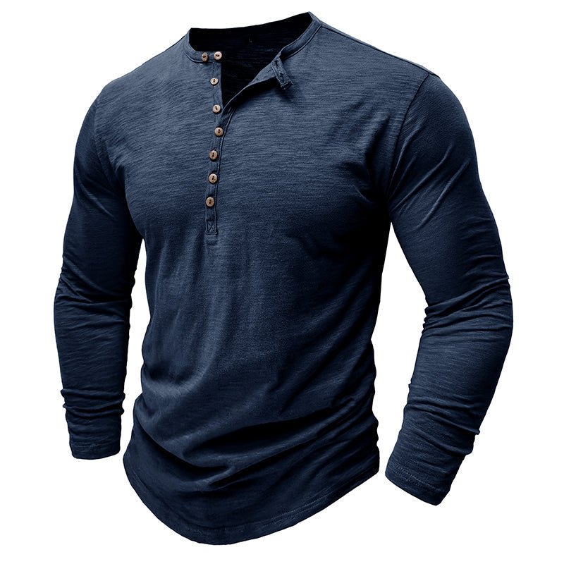 Rowan | Men’s Long-Sleeve Cotton-Blend Henley Shirt