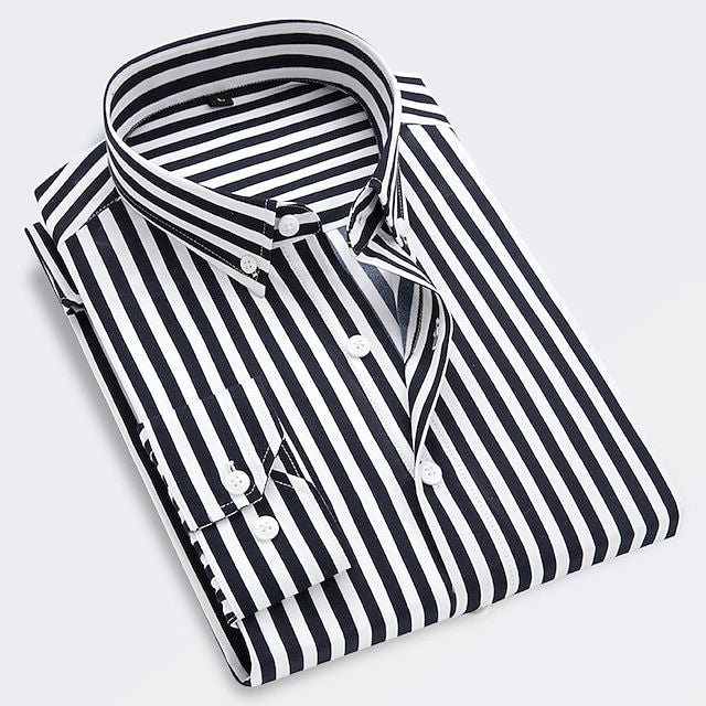 Mateo | Men’s Vertical Stripe Lightweight Coastal Button-Down