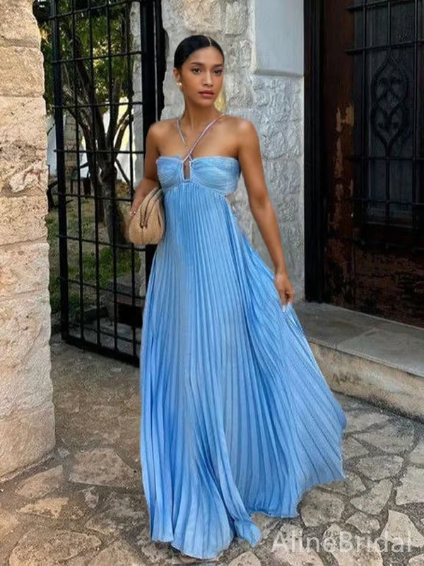 Selene | Pleated Cut-Out Maxi Dress