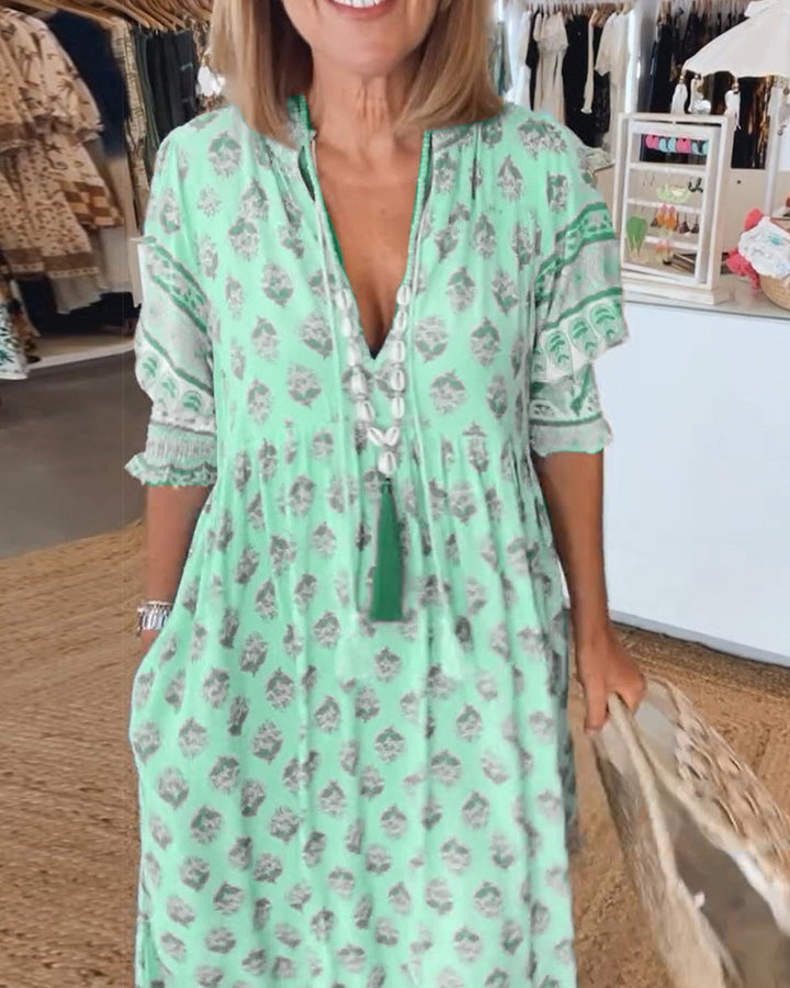 Sorelia | Flowing Boho Maxi Dress