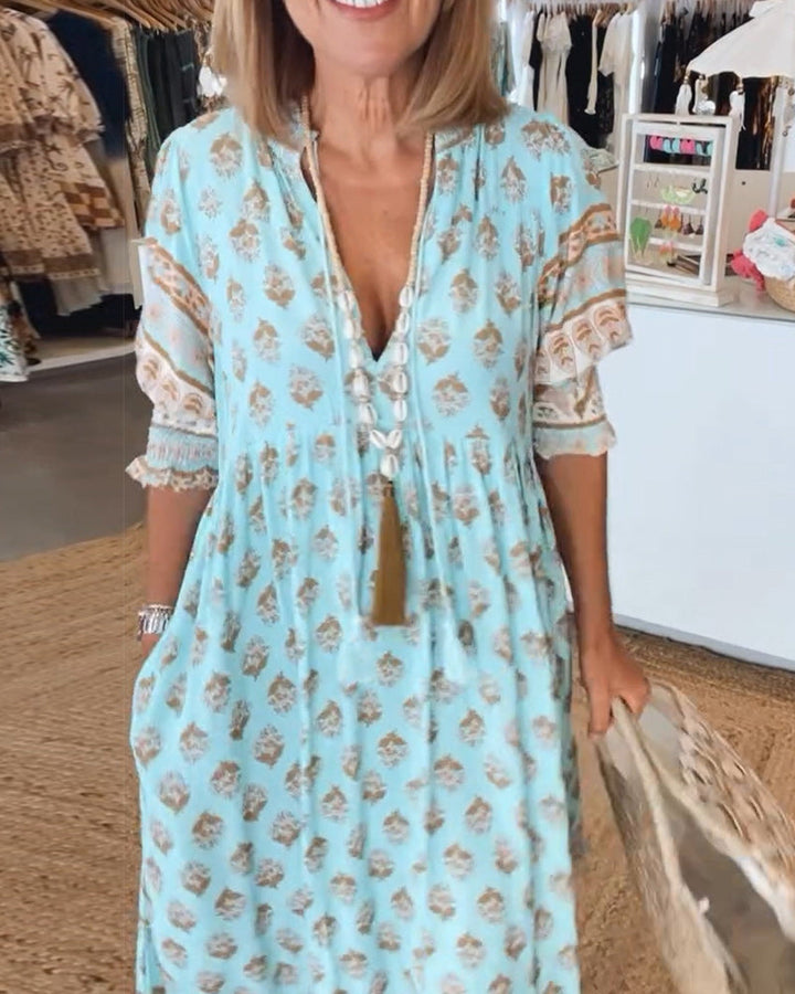 Sorelia | Flowing Boho Maxi Dress