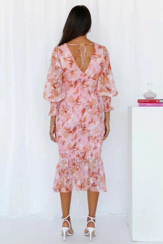 Elira | Romantic Floral Midi Dress