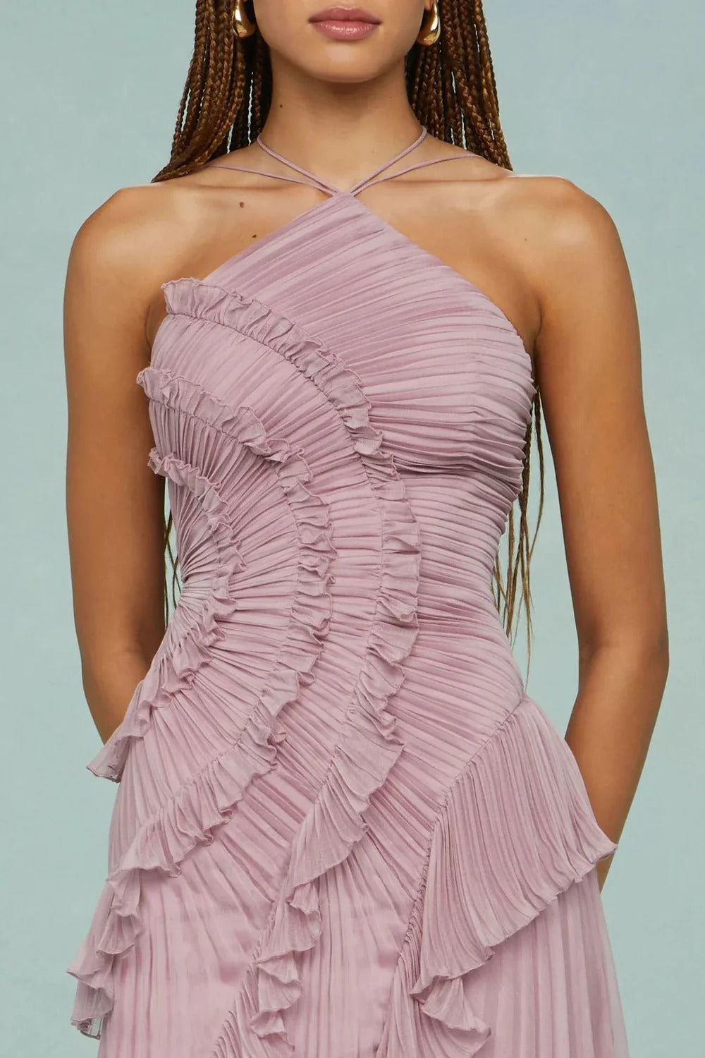 Celestia | Elegant Pleated Evening Dress