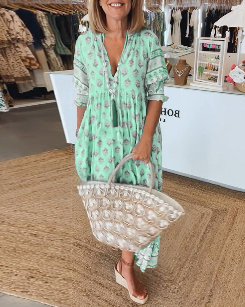 Sorelia | Flowing Boho Maxi Dress