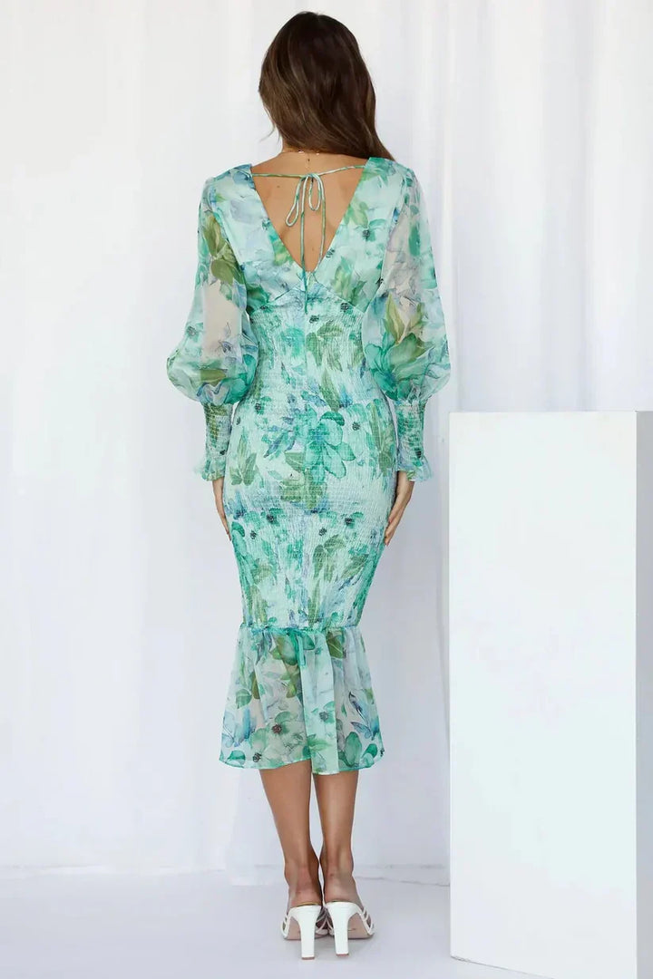 Elira | Romantic Floral Midi Dress
