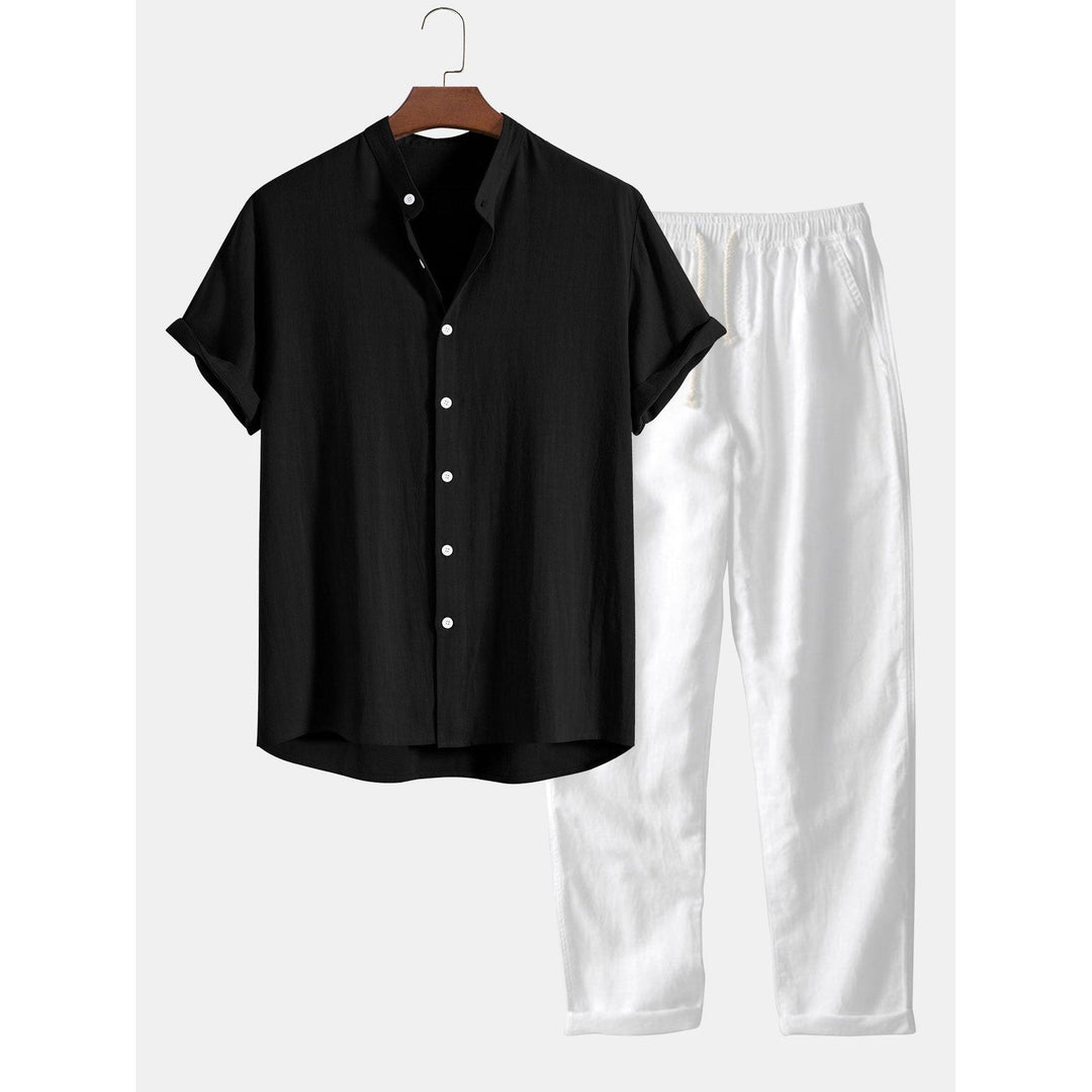 Mees | Men’s Stretch-Linen Polo &amp; Trouser Co-Ord Set