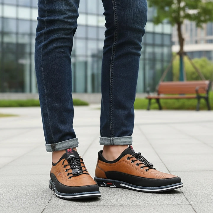 Two-Tone Casual Lace-Up Sneakers