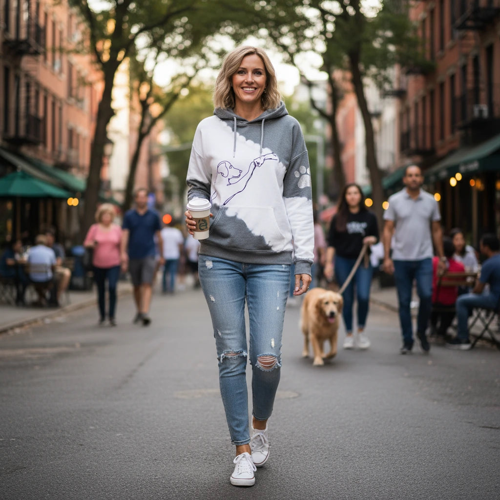 Women’s Dog Paw Print Graphic Hoodie