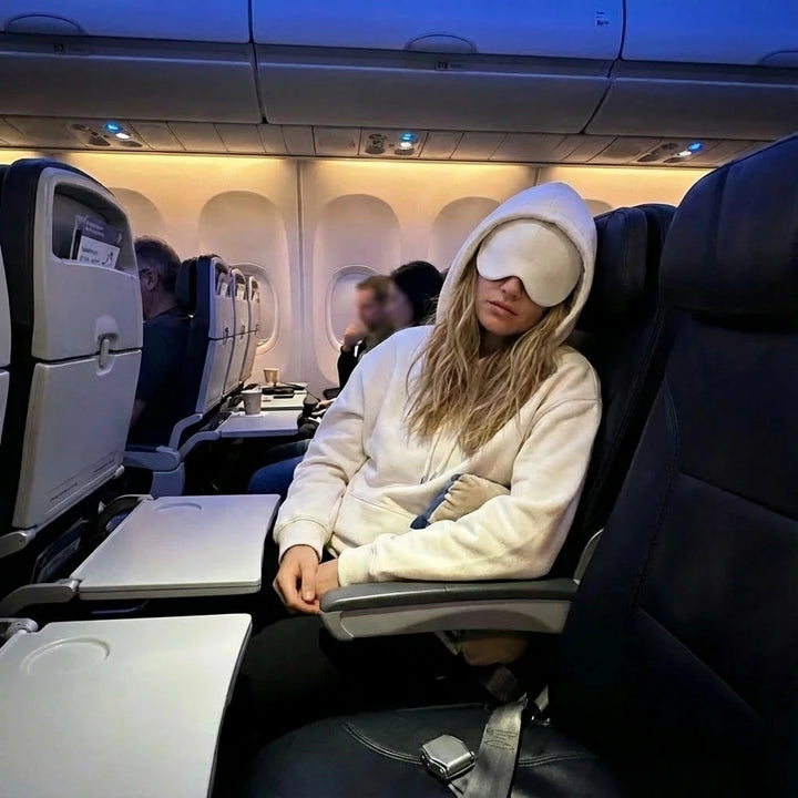 Airplane Mode Hoodie with Built-In Eye Mask