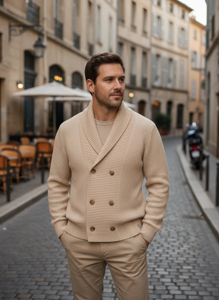 Shawl Collar Knit Cardigan