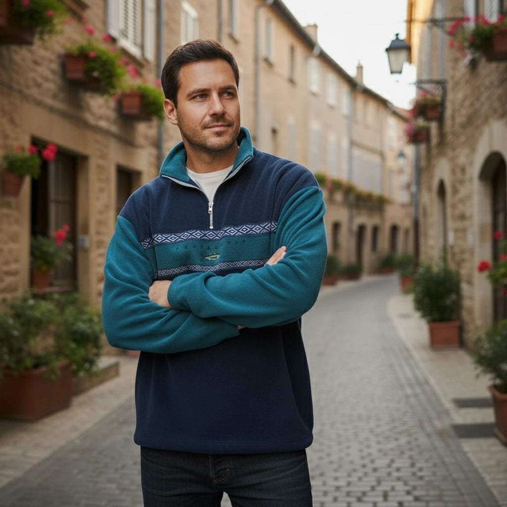 Men’s Retro Half-Zip Sweater