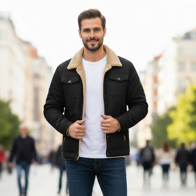 Men’s Sherpa-Lined Bomber Jacket