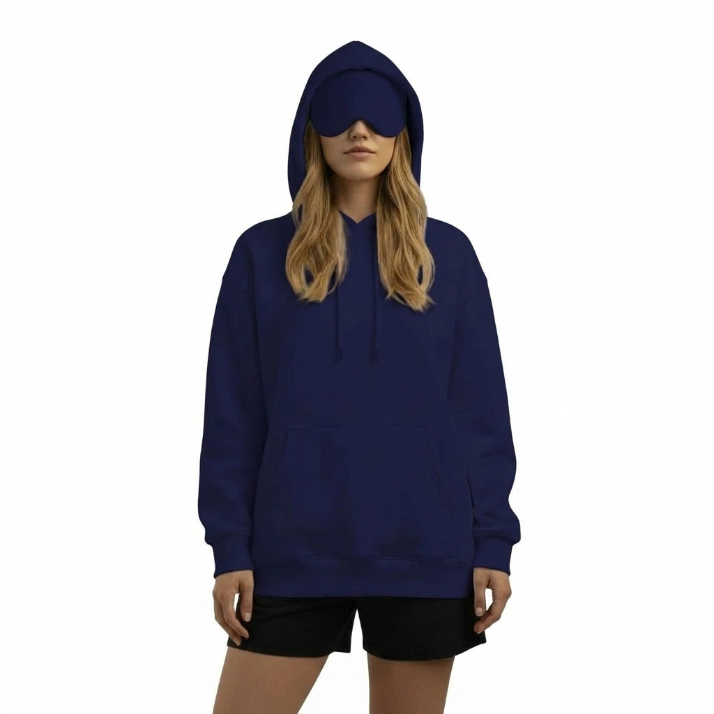 Airplane Mode Hoodie with Built-In Eye Mask