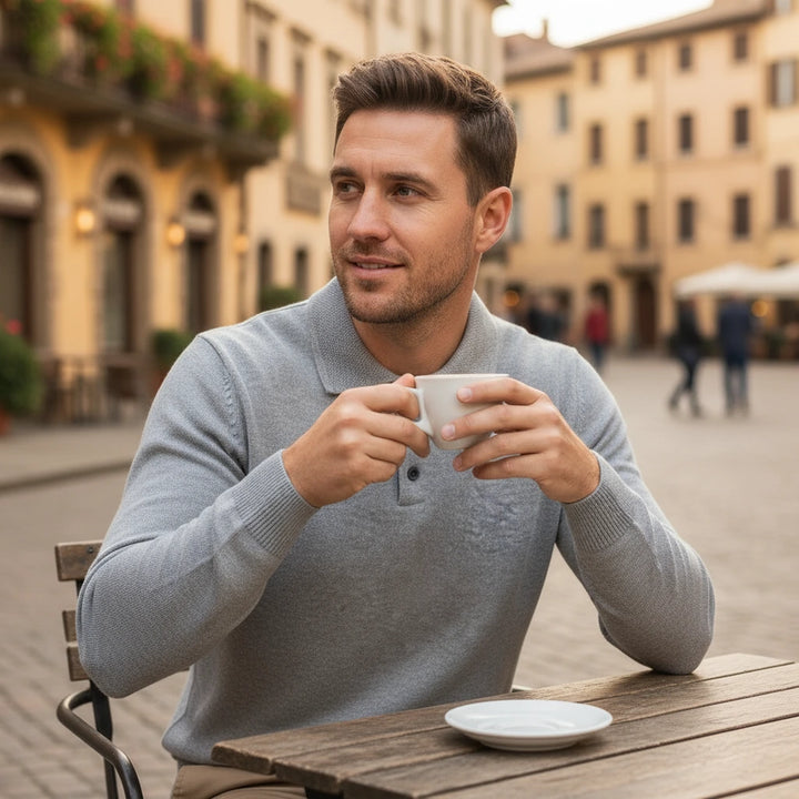 Classic Knit Polo Sweater