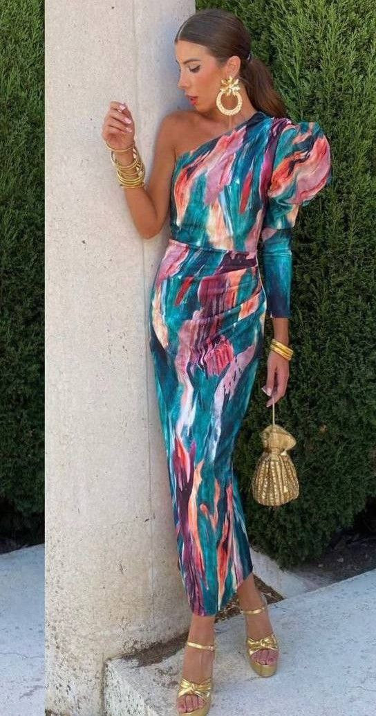 Zaria | Bold One-Shoulder Evening Dress