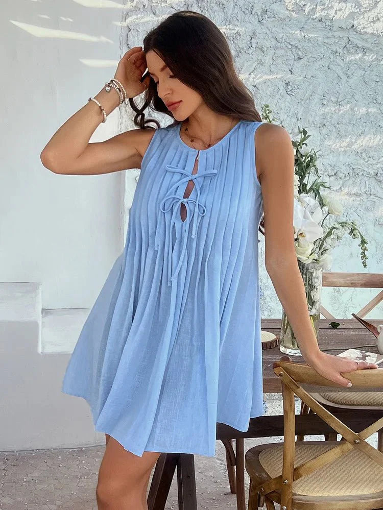 Isla - flattering pleats spring/summer top