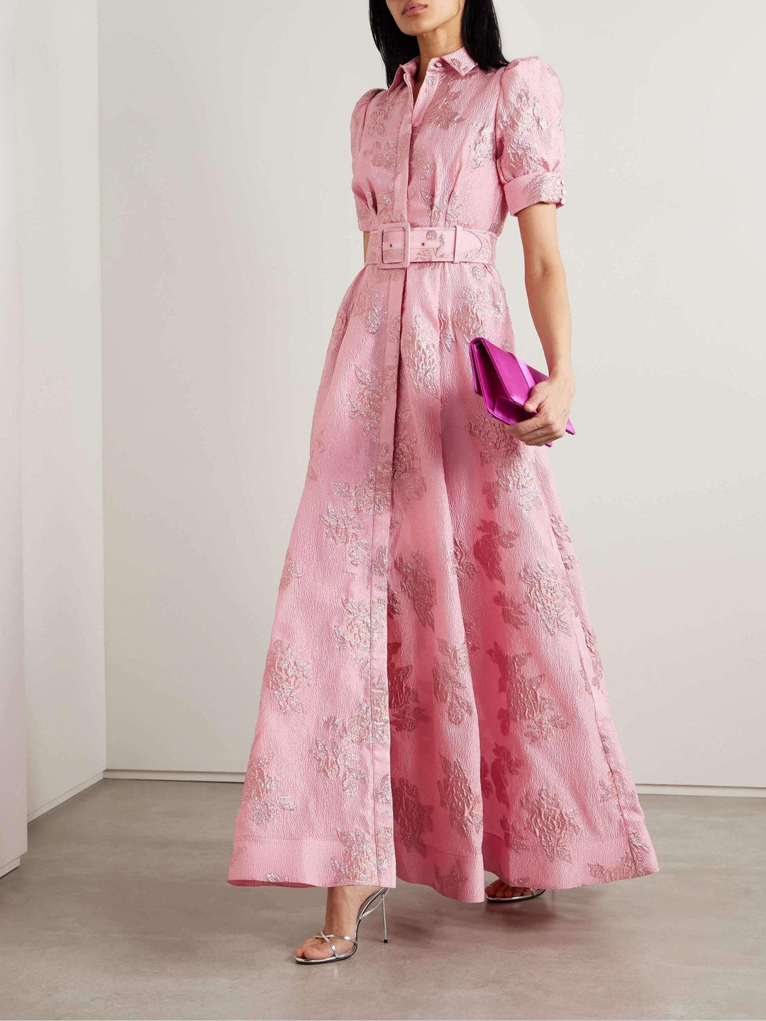 Celestine | Elegant Belted Evening Dress
