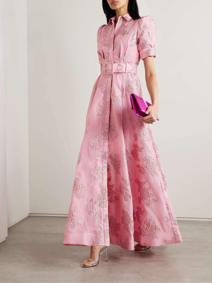 Celestine | Elegant Belted Evening Dress
