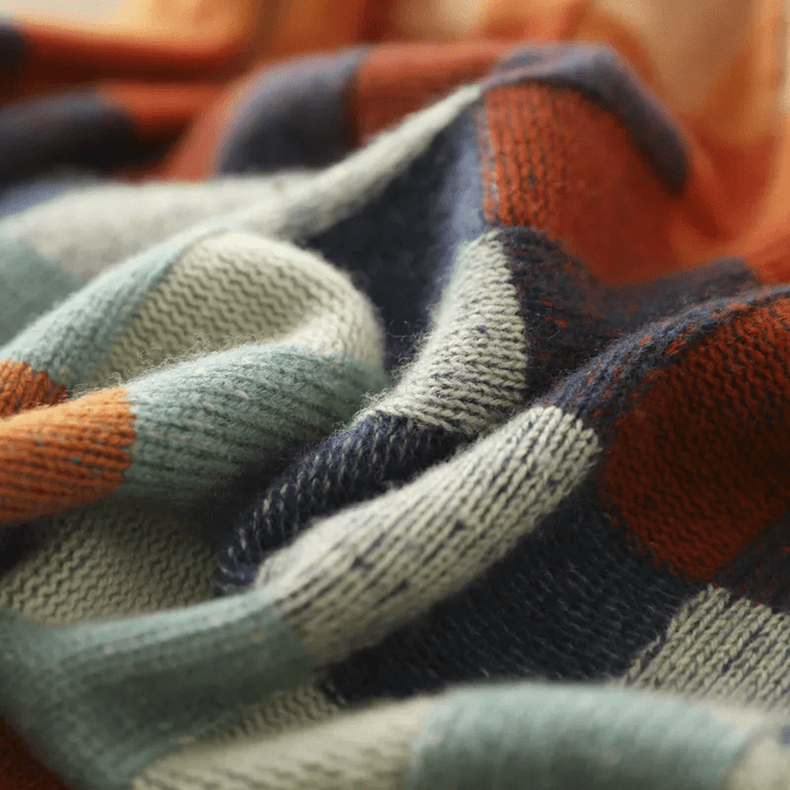 Kate | Colorblock Checkered Sweater