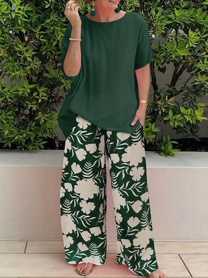 Serena | Floral Wide-Leg Trouser Set