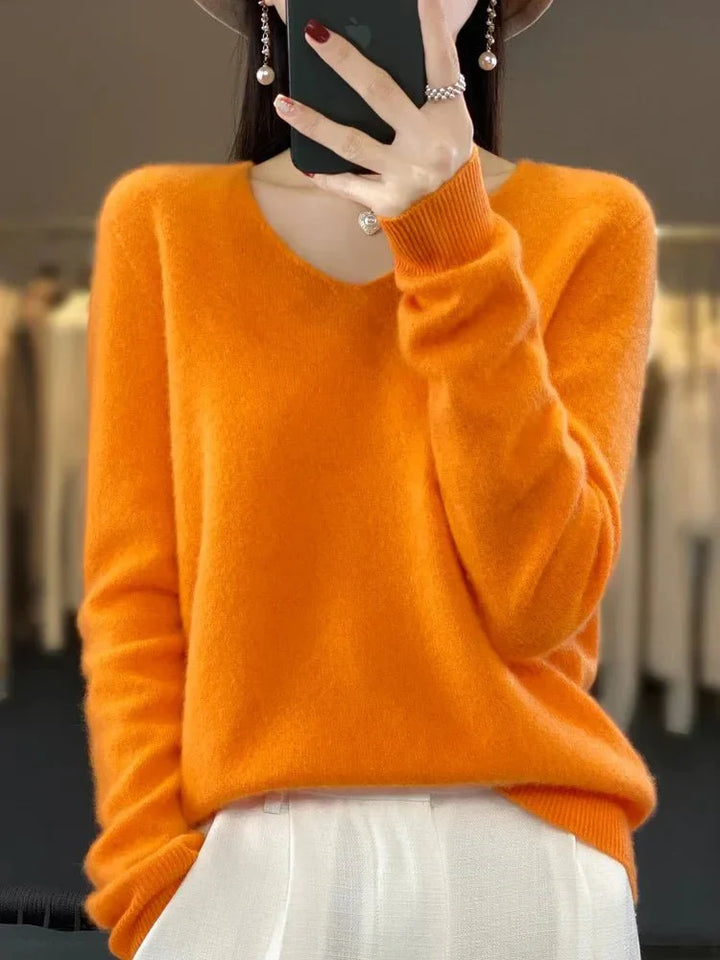 Nerisse | Elegant V-Neck Sweater