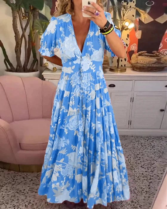 Liora | Flowing Floral Maxi Dress