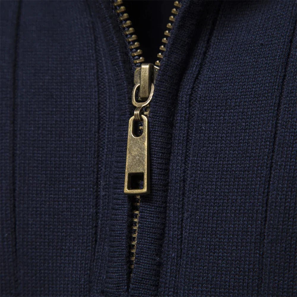 Maddox | Ribbed Zip-Neck Men’s Sweater
